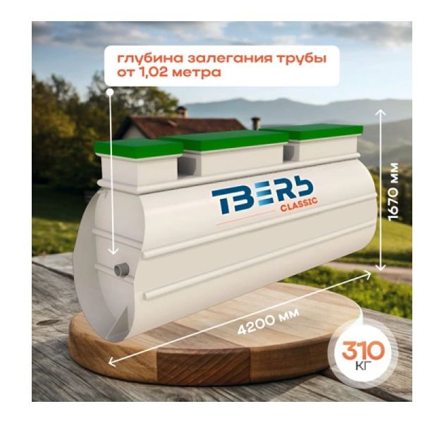 Станция биологической очистки Тверь Classic 1,6 Н КНС