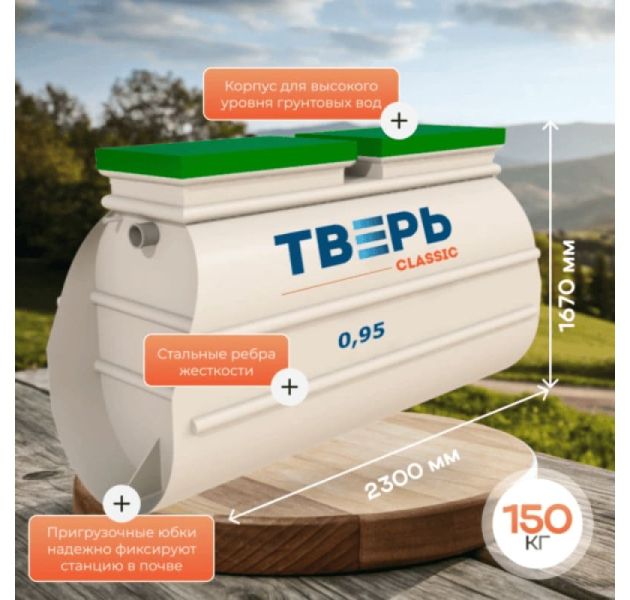 Станция биологической очистки Тверь Classic 0,95