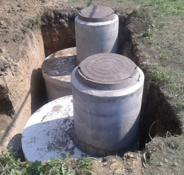 Ж\Б септик на базе 1,5 метровых колец