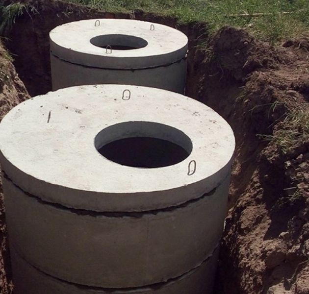 Ж\Б септик на базе 1,5 метровых колец