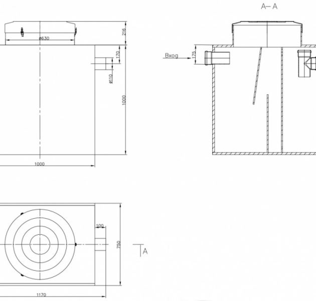 Промышленный жироуловитель Alta М-OS 3.6-240